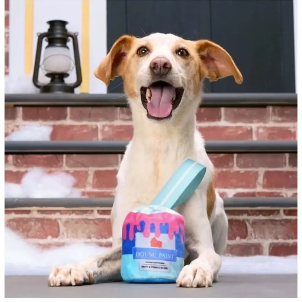 BARK Super Chewer Home Alone Dog Toy Paint Can Treat Dispensing‎ Tug Thrash Toss